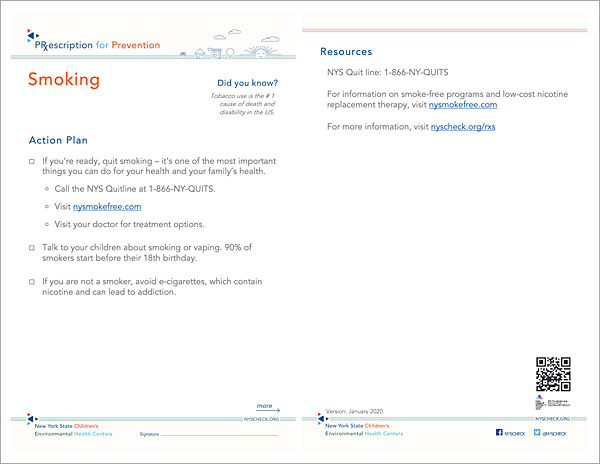 New York State Prescriptions for Prevention NYSCHECK
