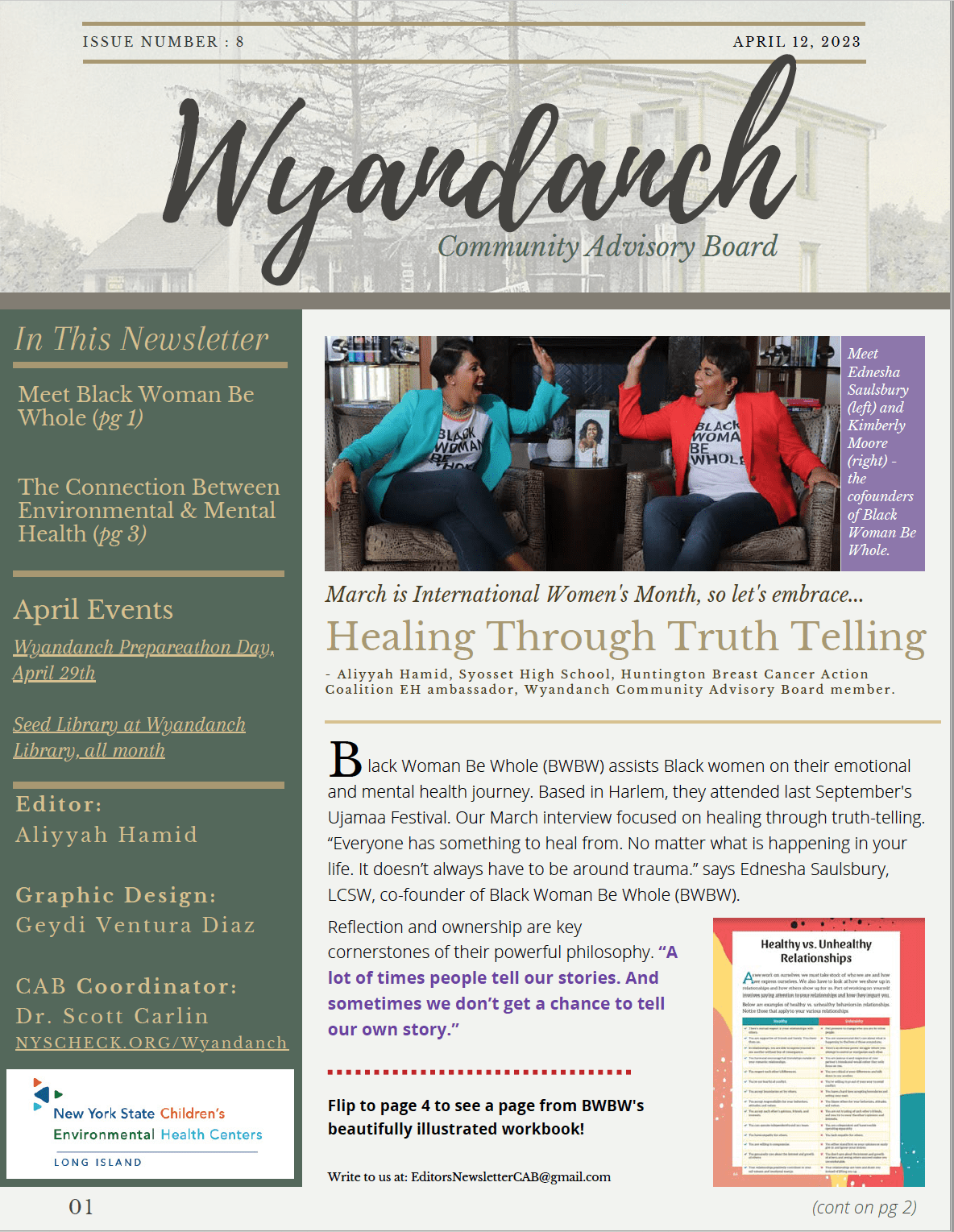 Long Island Wyandanch Community Advisory Board (CAB) NYSCHECK