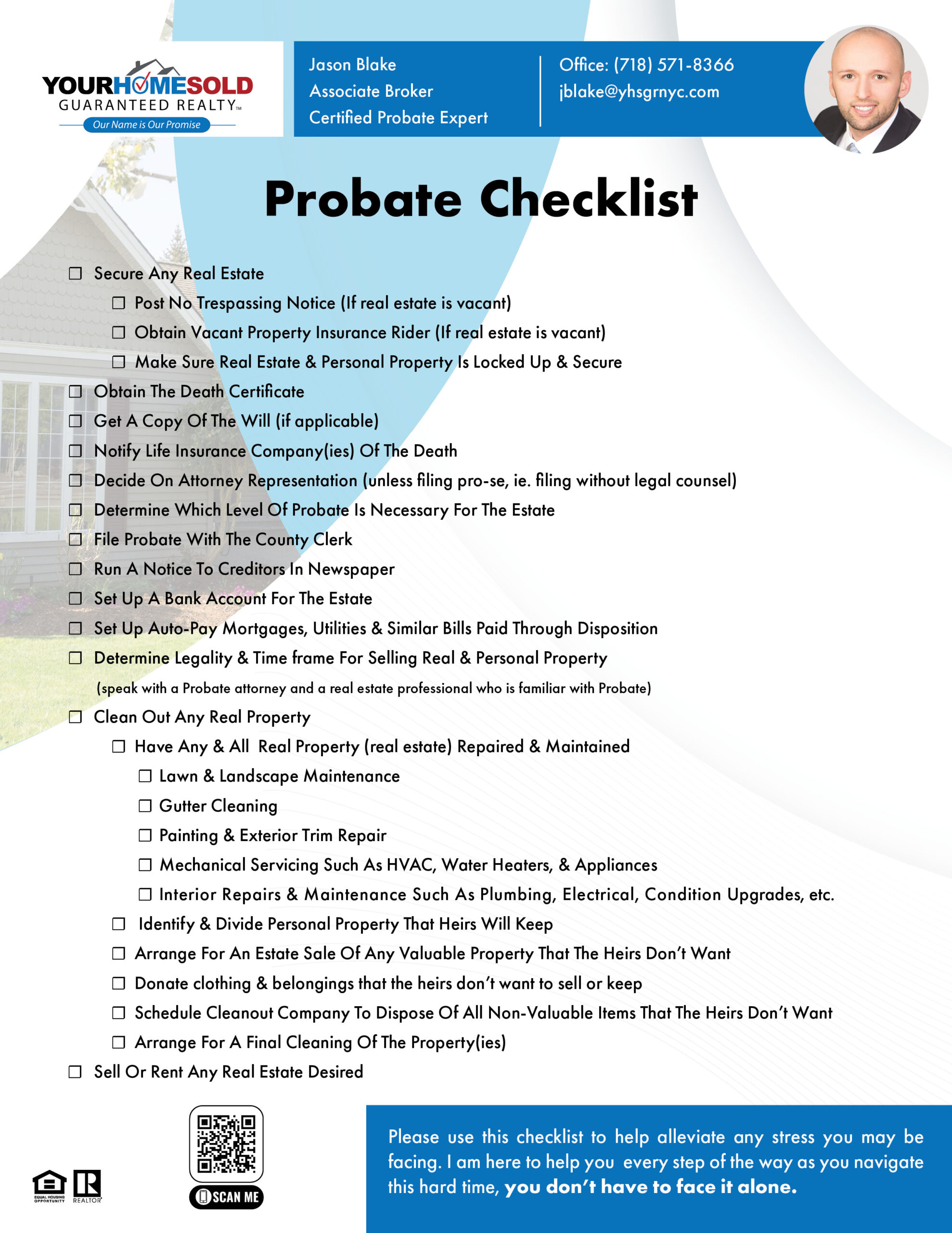 Probate Checklist NYS Probate Solutions