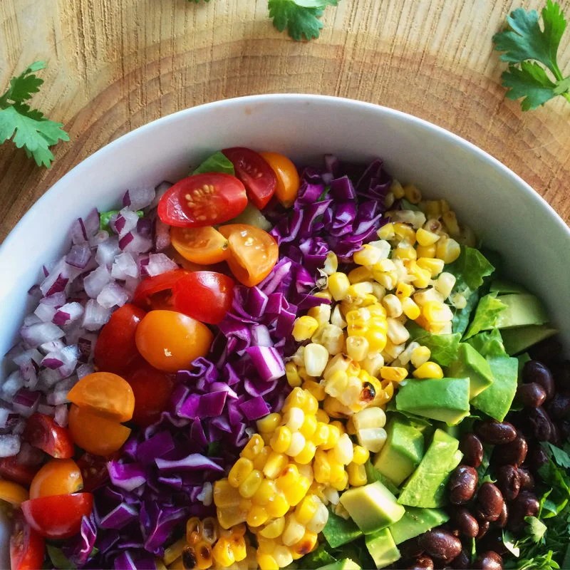 healthy mexican rainbow salad nyssa's kitchen