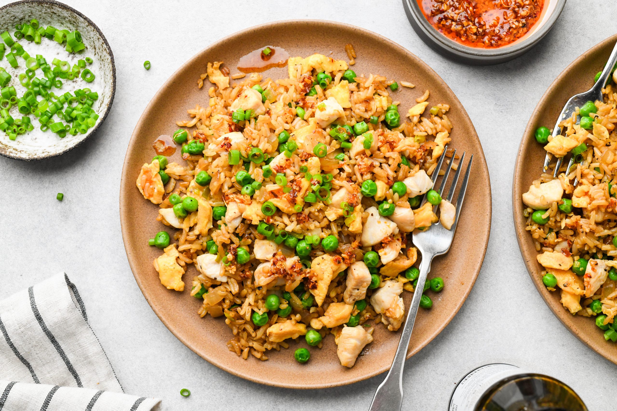 Gluten Free Chicken Fried Rice (the perfect recipe for leftover rice!)