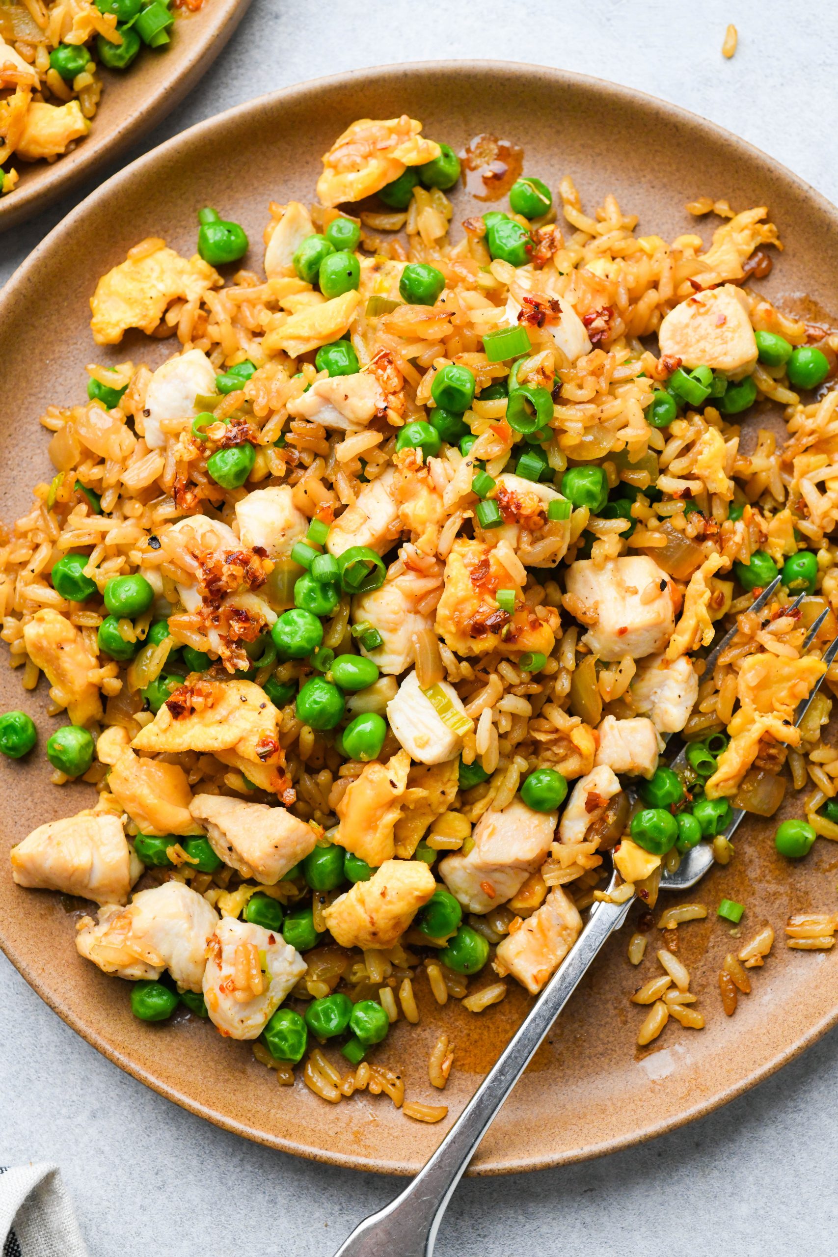 Gluten Free Chicken Fried Rice (the perfect recipe for leftover rice!)