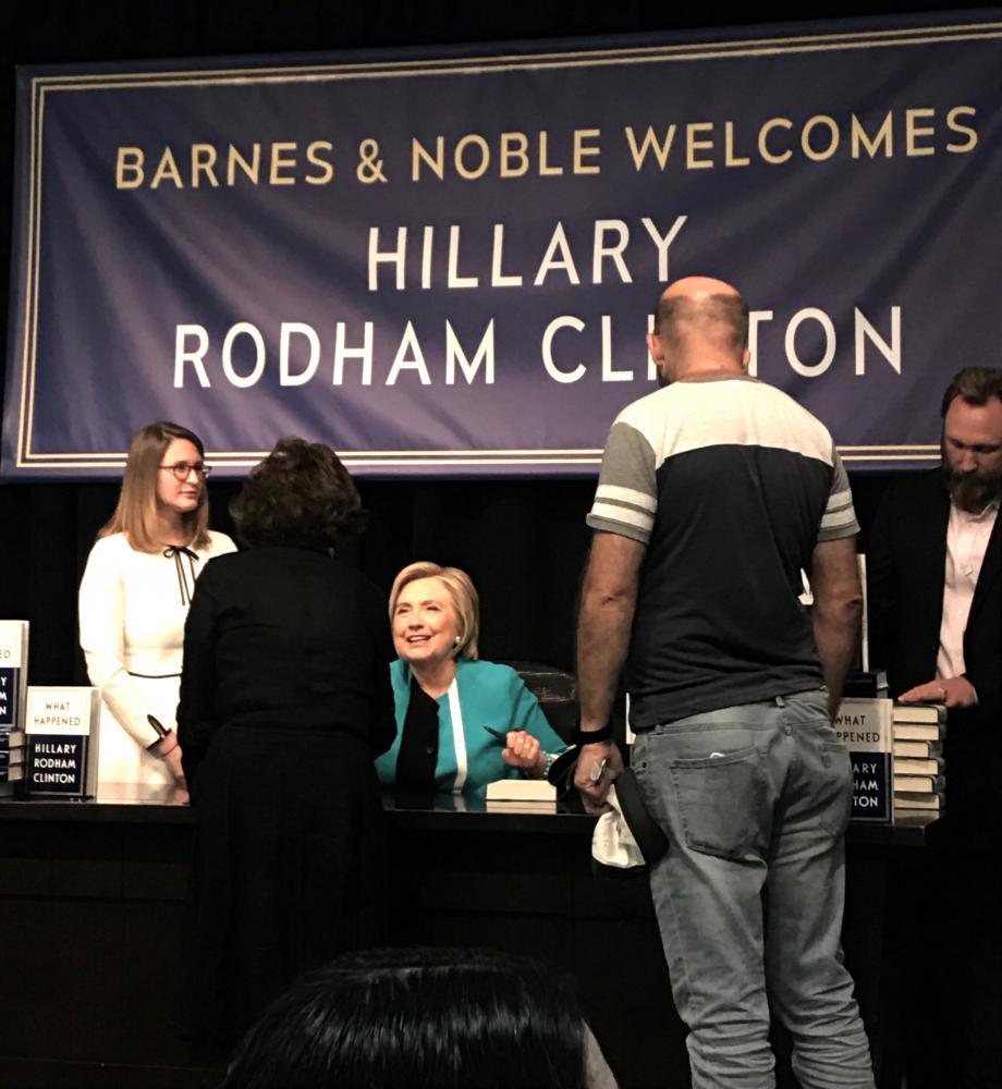Hillary Clinton Book Signing At Union Square Barnes And Noble