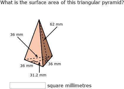IXL - Surface area of pyramids and cones (Year 12 maths practice)