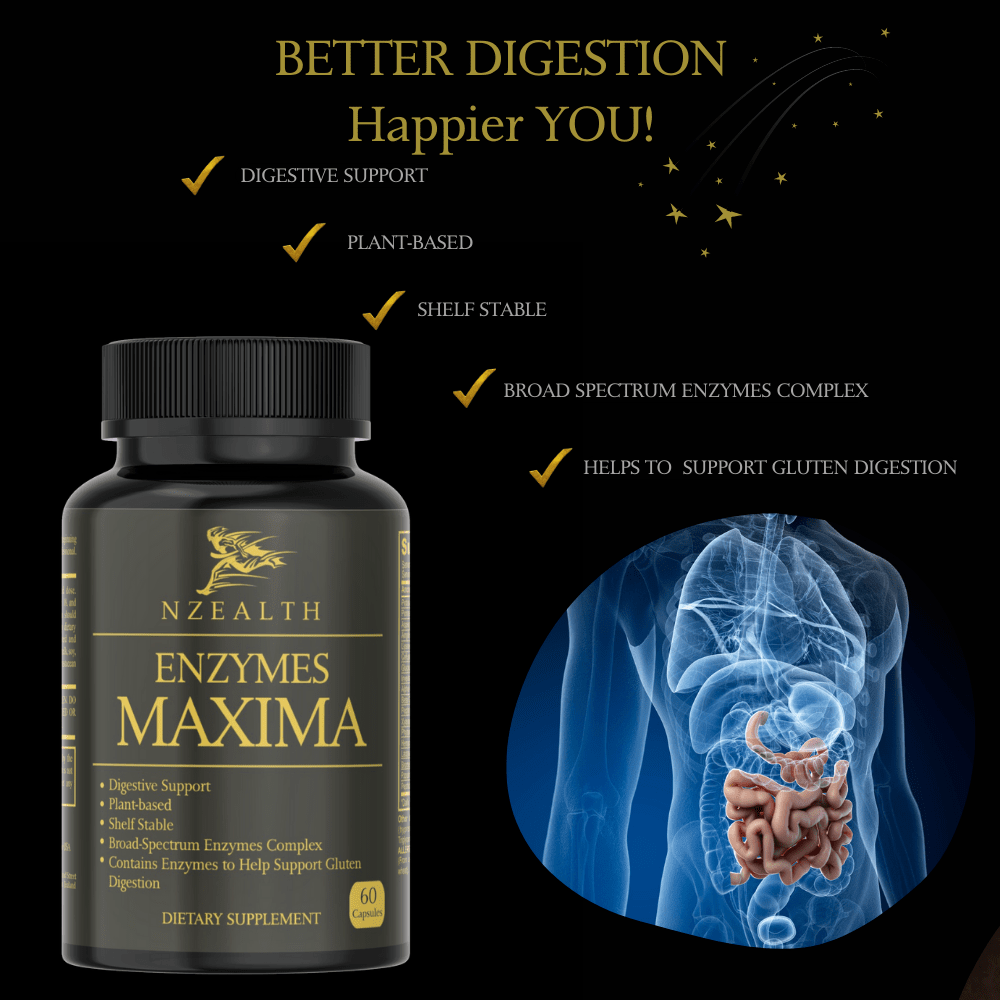 NZEALTH ENZYMES MAXIMA, 60 Capsules N Z E A L T H Online Store