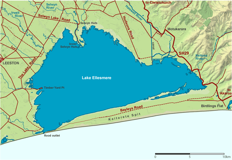 Lake Ellesmere Map NZ Fishing