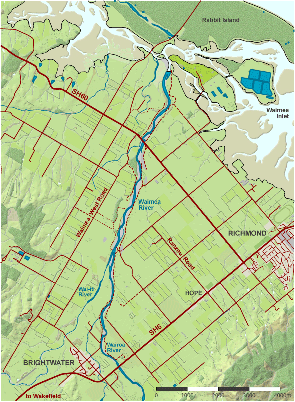 Waimea River Map NZ Fishing