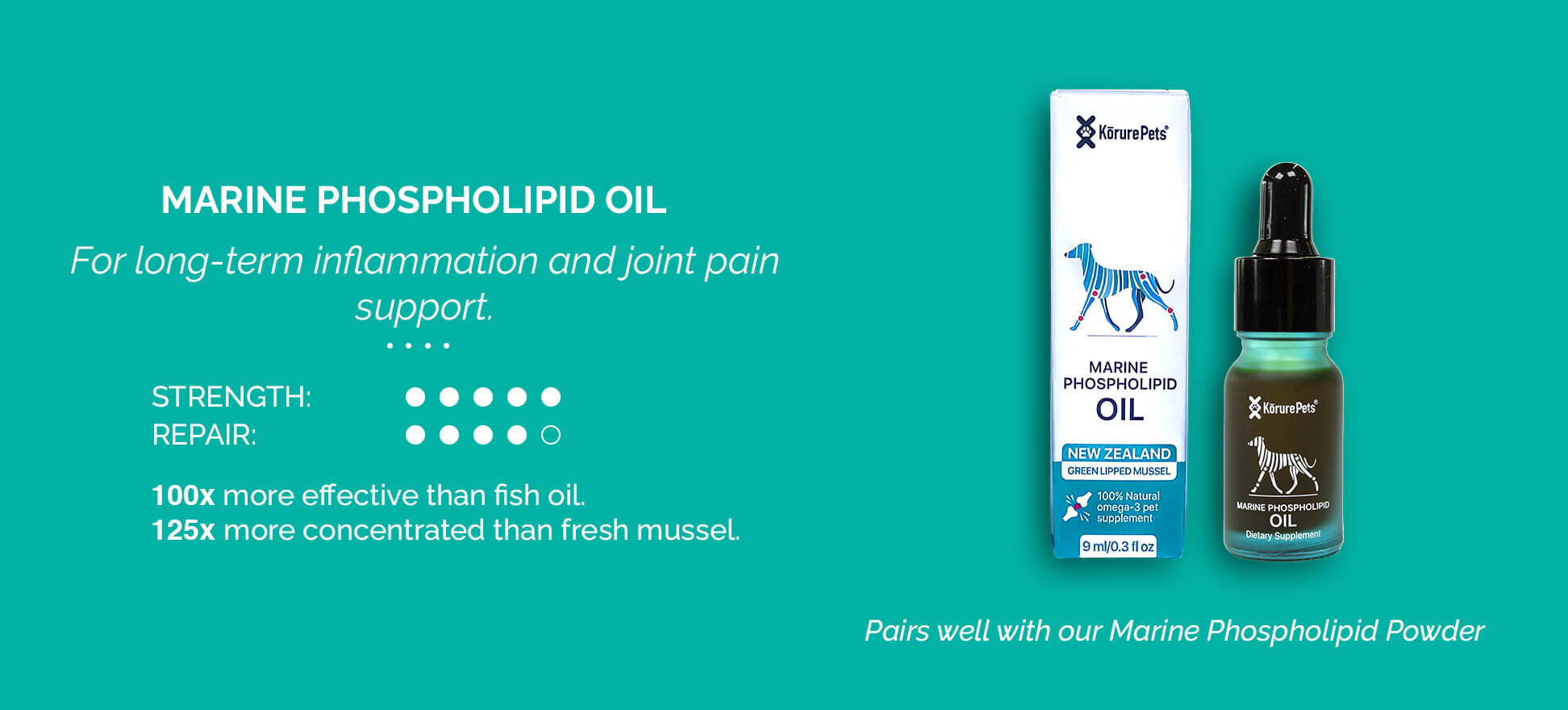 Korure Dog Marine Phospholipid Oil Omega3 Joint & Mobility