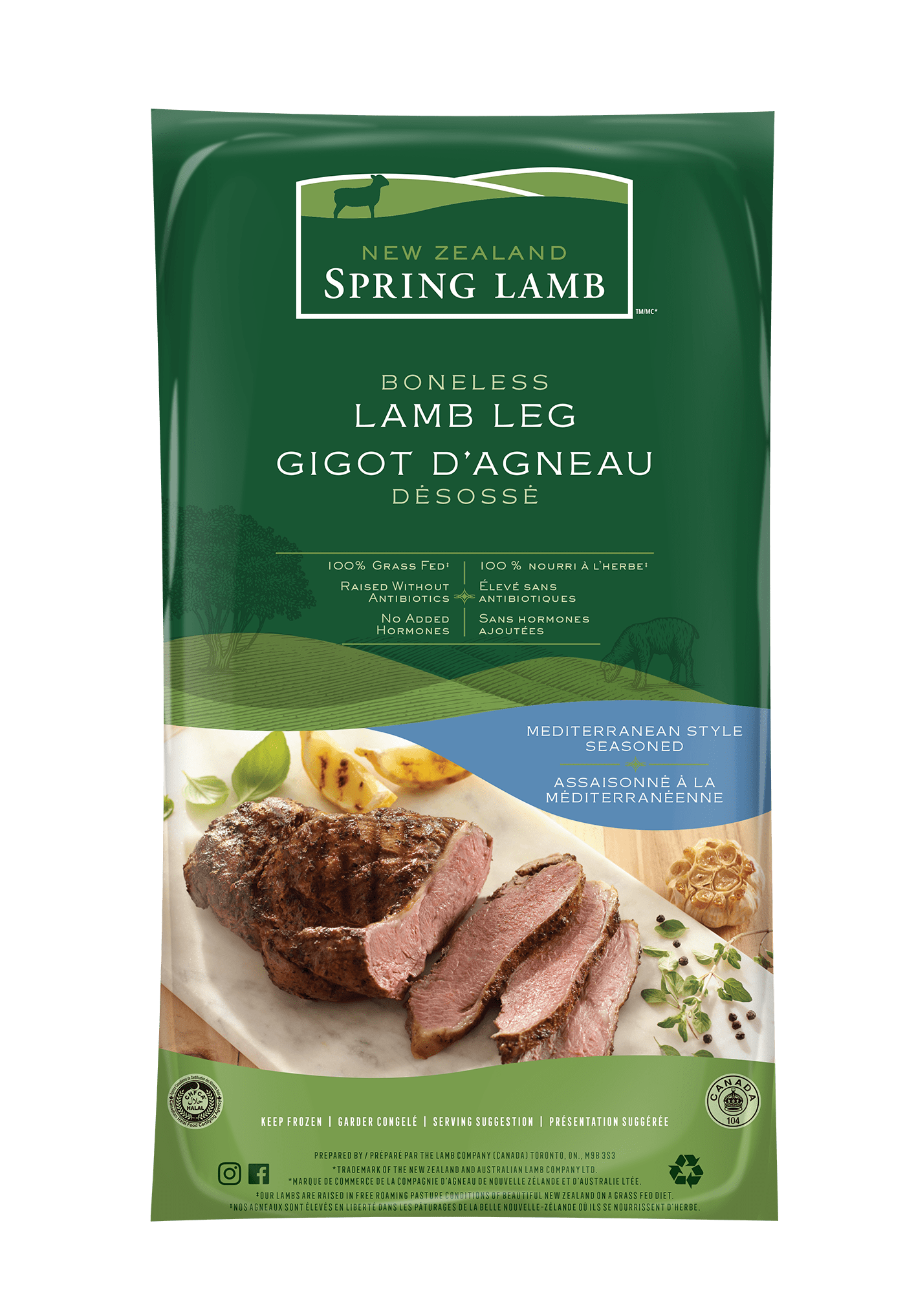 Mediterranean Boneless Lamb Leg New Zealand Spring Lamb