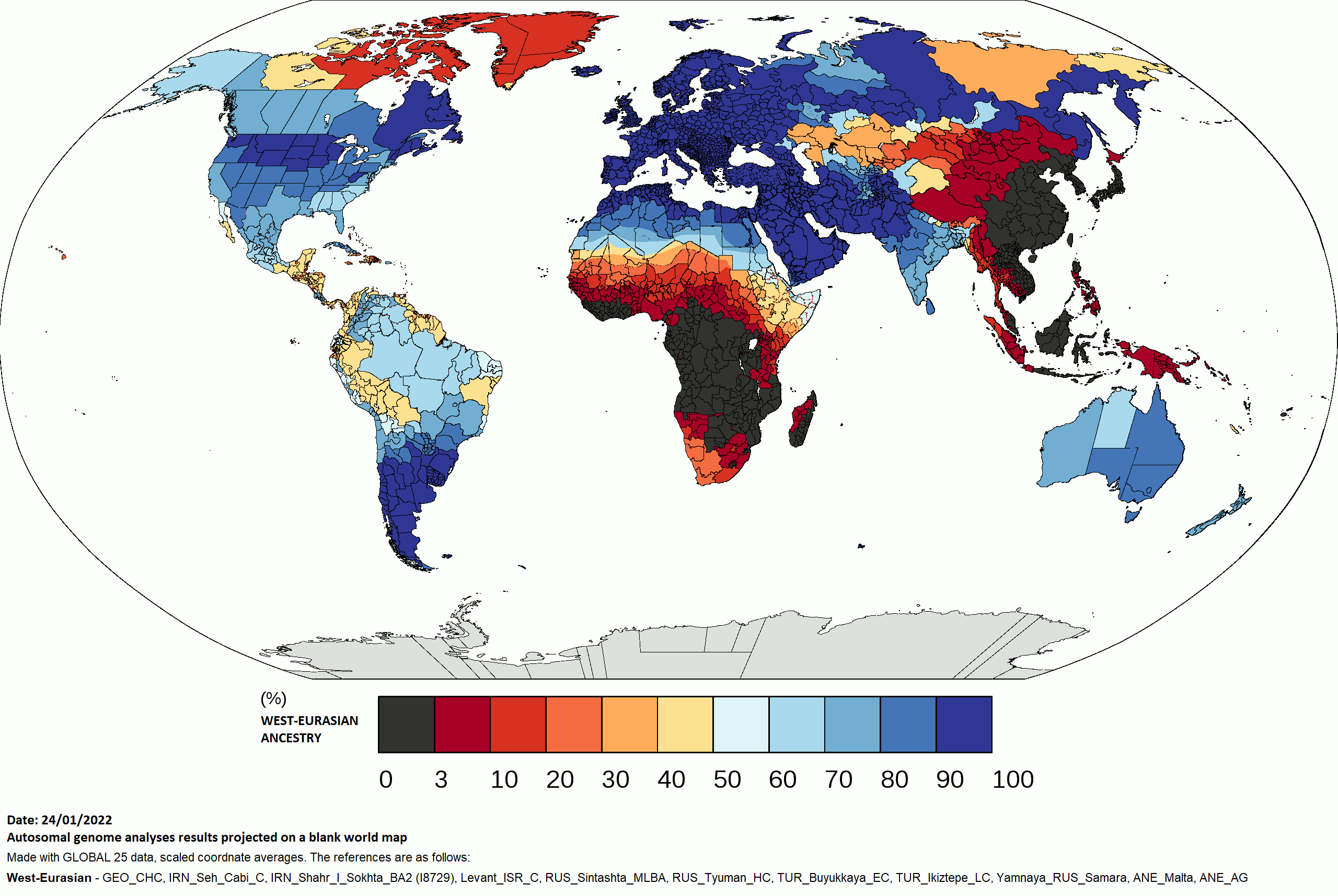 'WestEurasian' ancestry map (population genomics) r/MapPorn