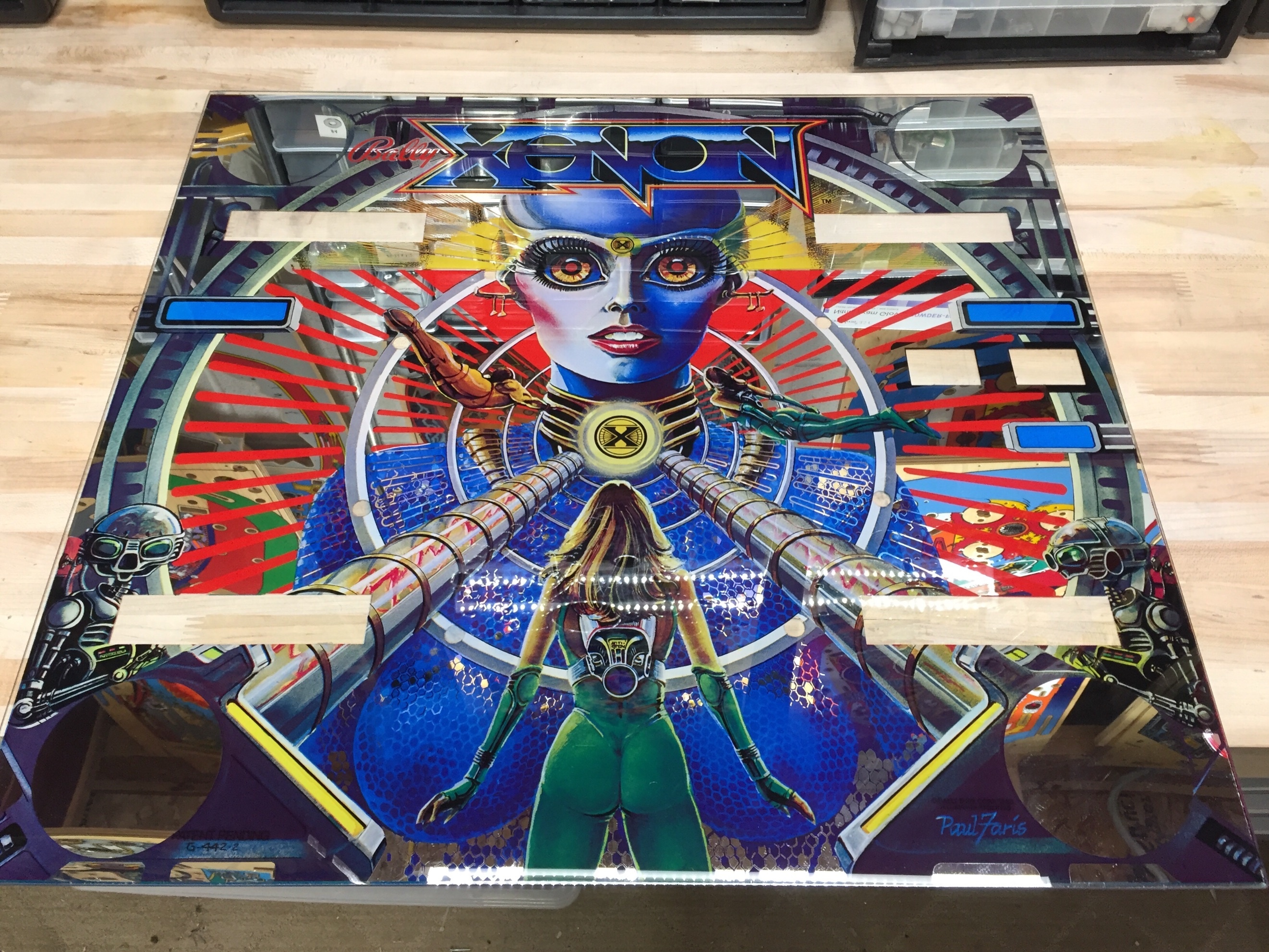 Xenon,Playfield,Plastics and NOS Backglass Pinball parts for sale