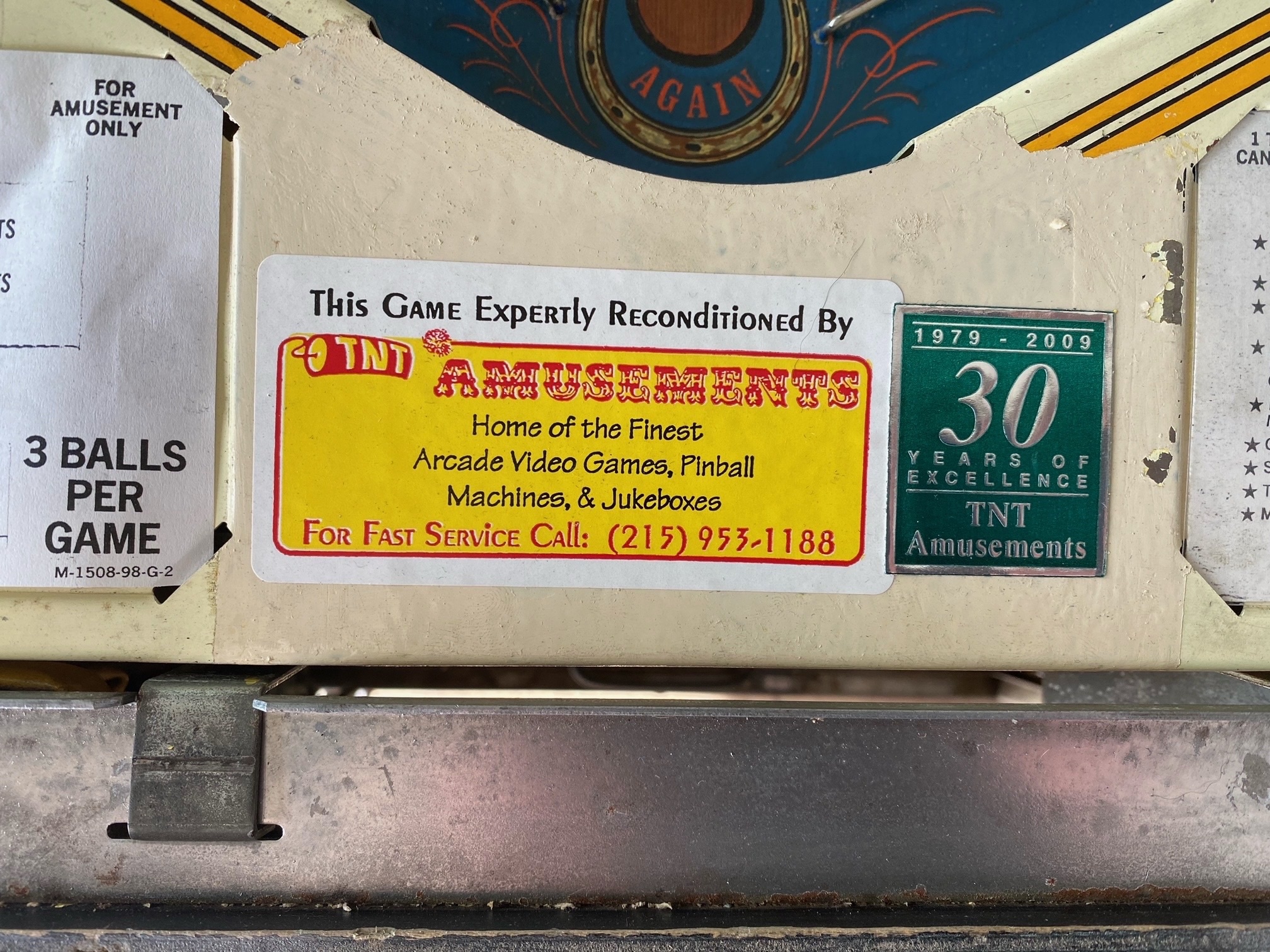 Show us your old operator decals, etc. EM Pinball Hangout