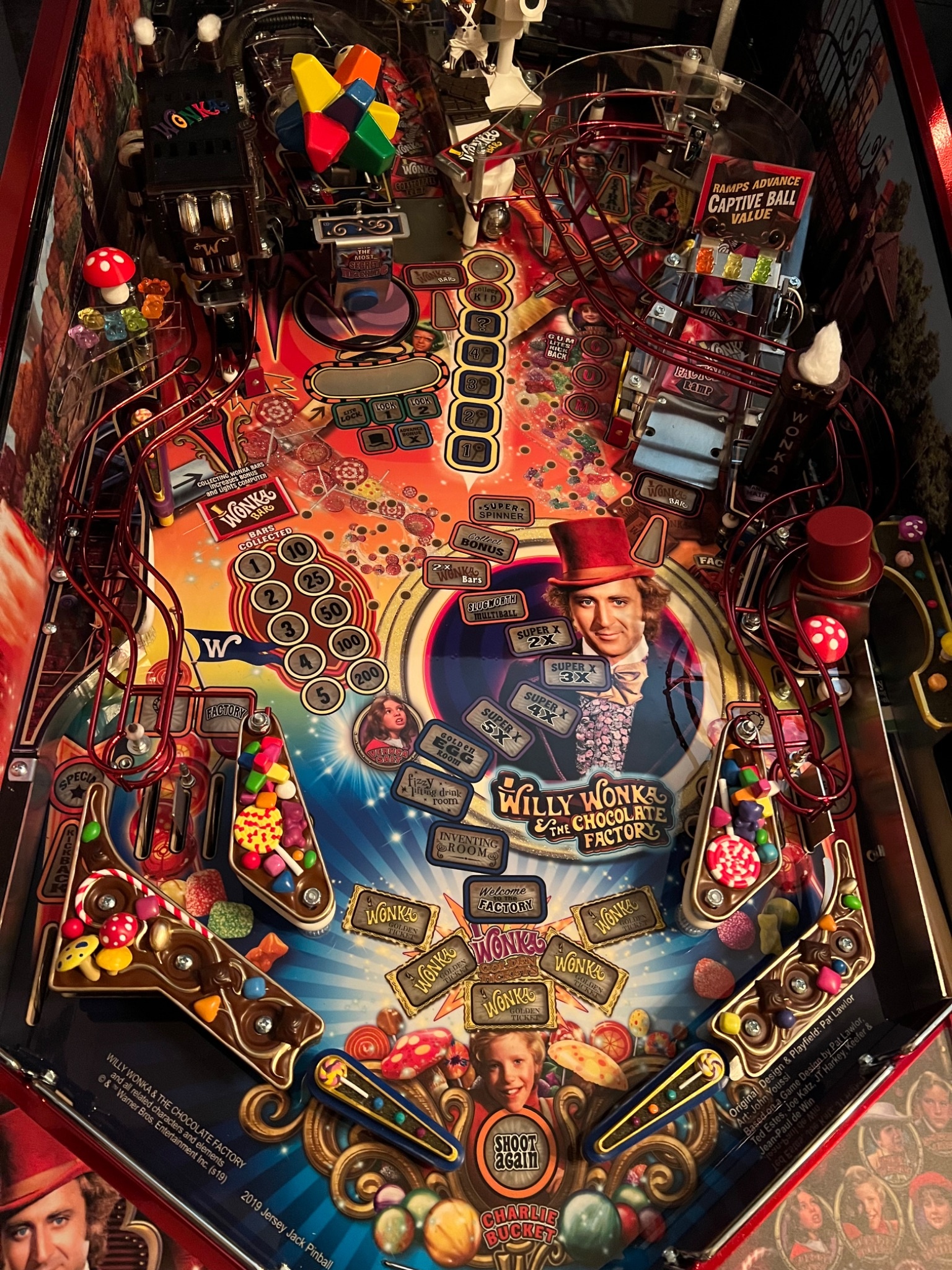 JJP Willy Wonka Sculpted Mods by THE ART OF PINBALL All modding