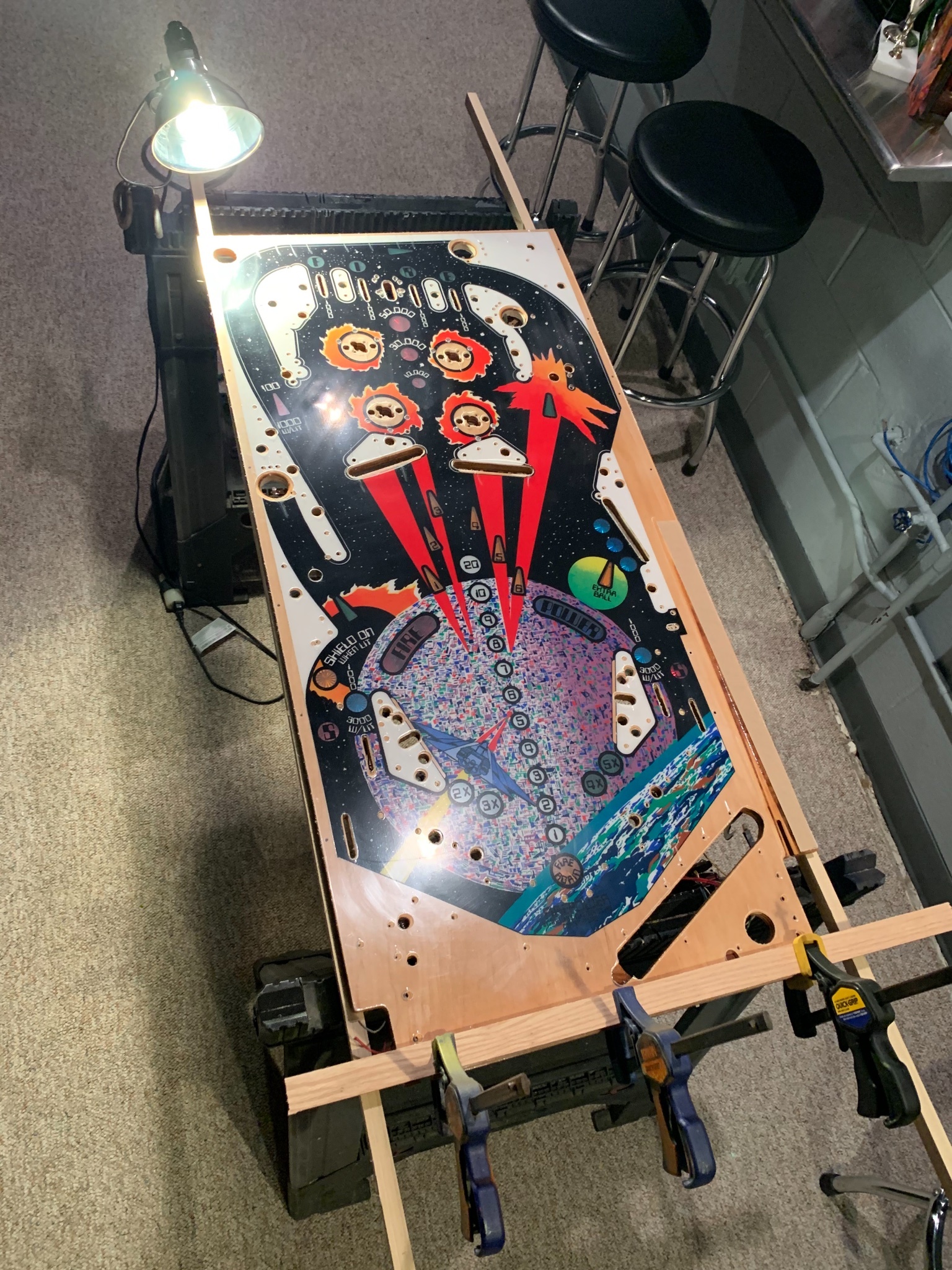 Firepower Hardtop Restoration Playfield restoration