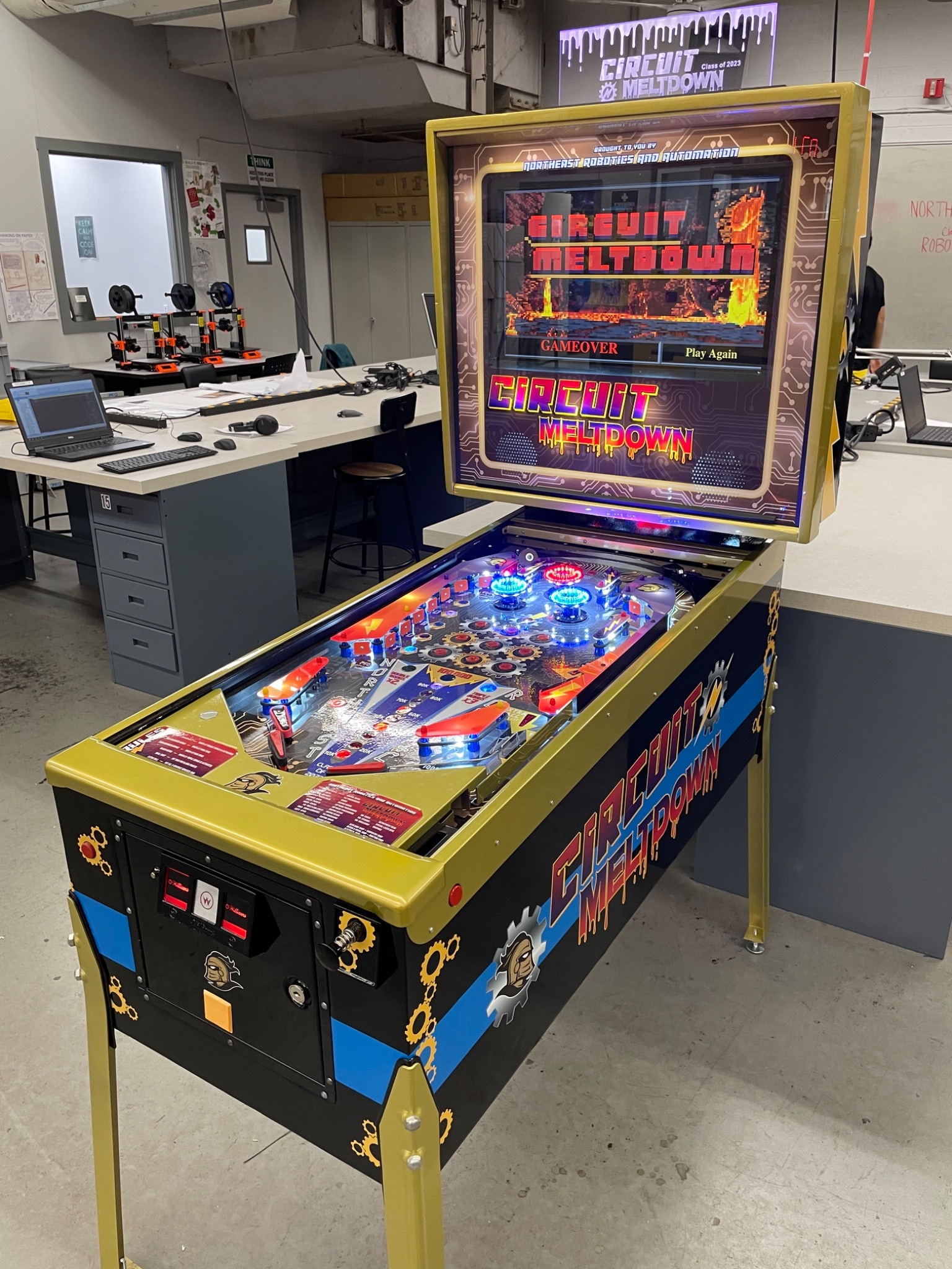 dealer's choice turned into Circuit Meltdown by robotics students All