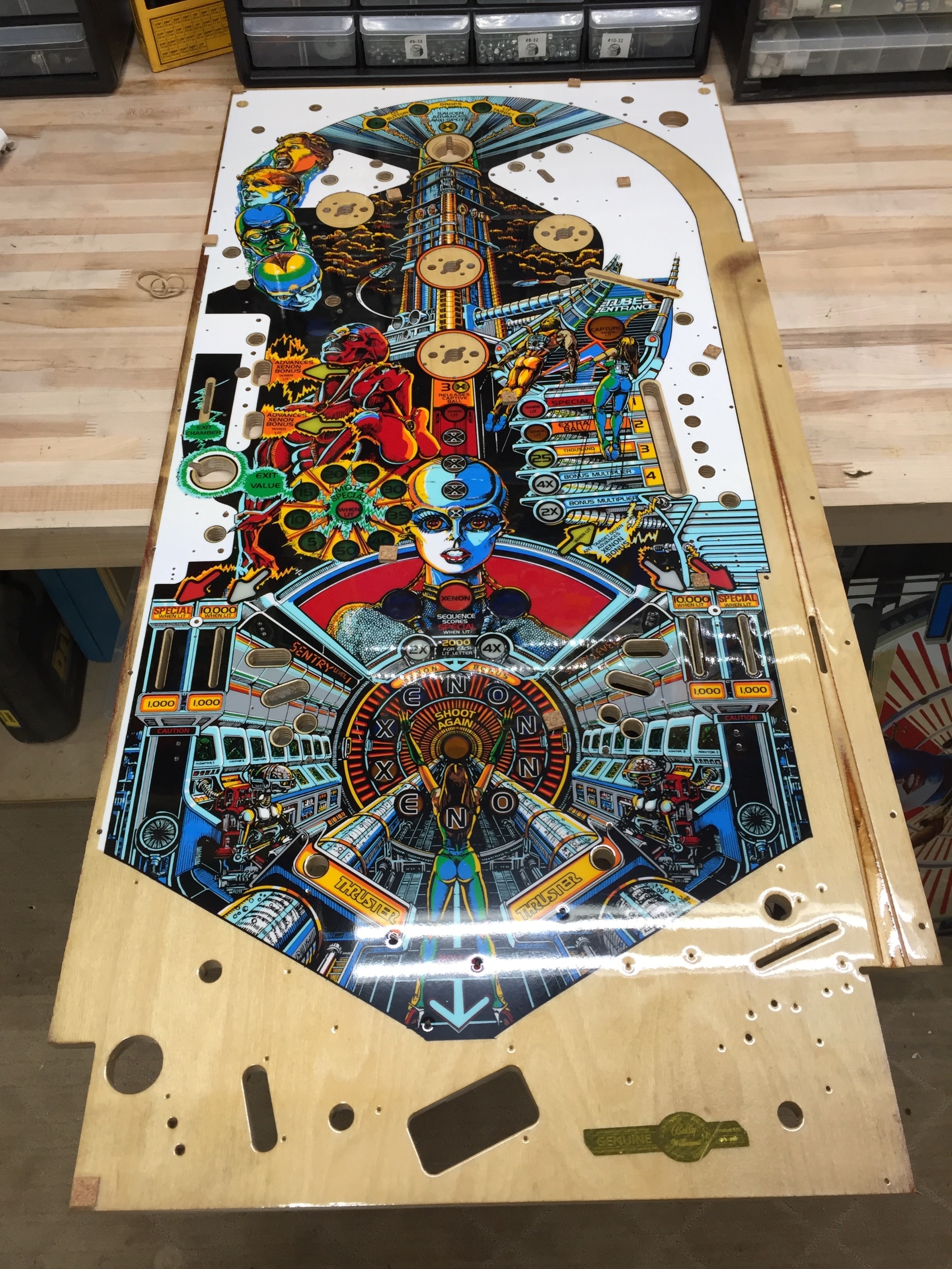 Xenon,Playfield,Plastics and NOS Backglass Pinball parts for sale