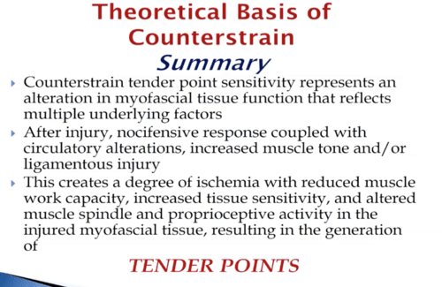 #8 Principles of Counterstrain Flashcards | Quizlet