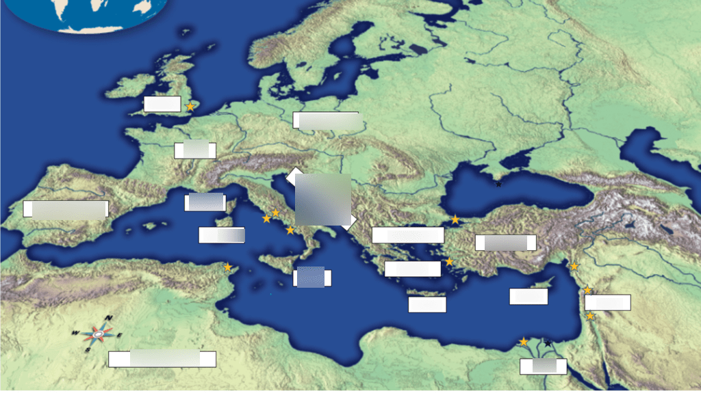 AWN Roman Empire Map Quiz 1 Diagram Quizlet