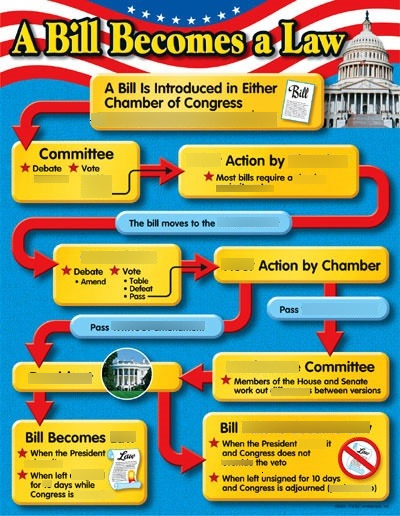 Bill to a Law review chart (learn) Diagram | Quizlet