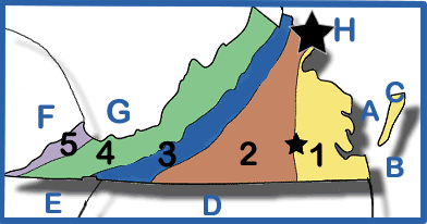 Virginia's Regions (Va Studies Sol) Diagram | Quizlet