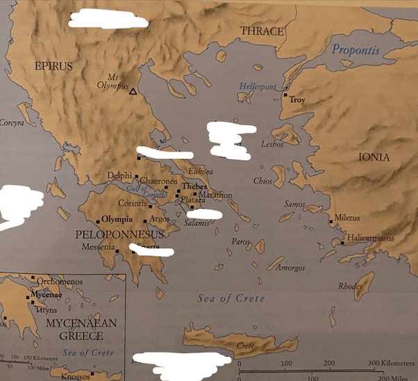 Greece Map Diagram Quizlet