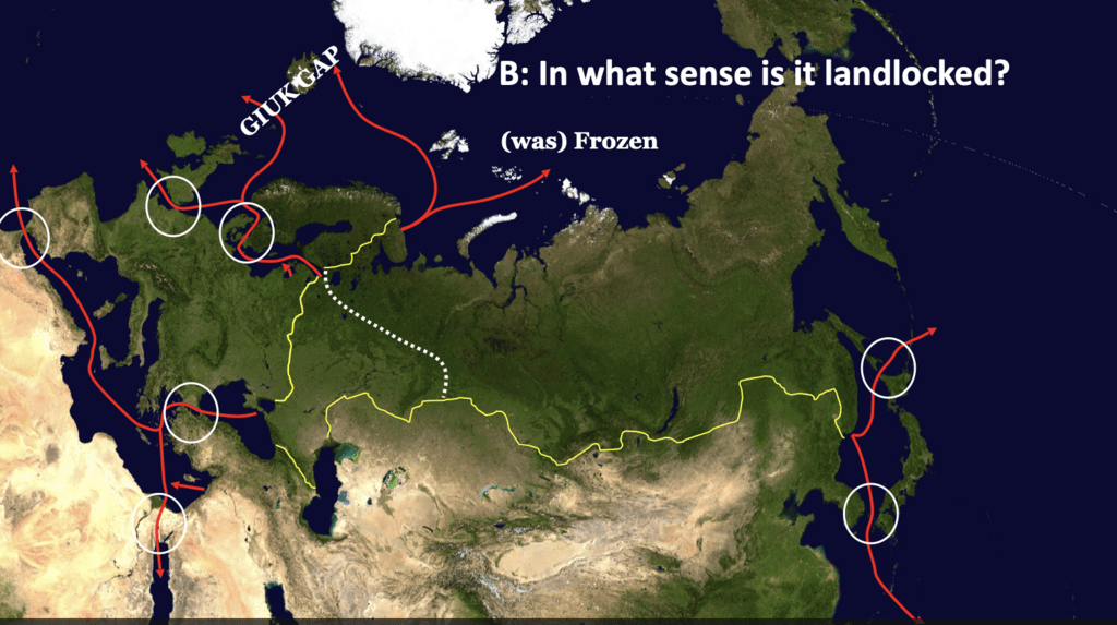 map of the modern world russian ports Diagram Quizlet