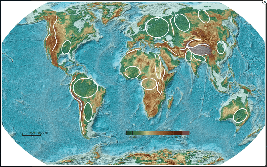 Wereldkaart Gebergtes TOETS 1 landschap en wereldkaart > Gebergten Diagram Quizlet