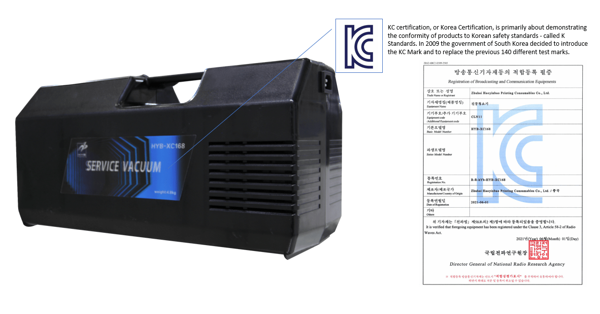 HYB Service Vacuum Certified in Korea RTM World