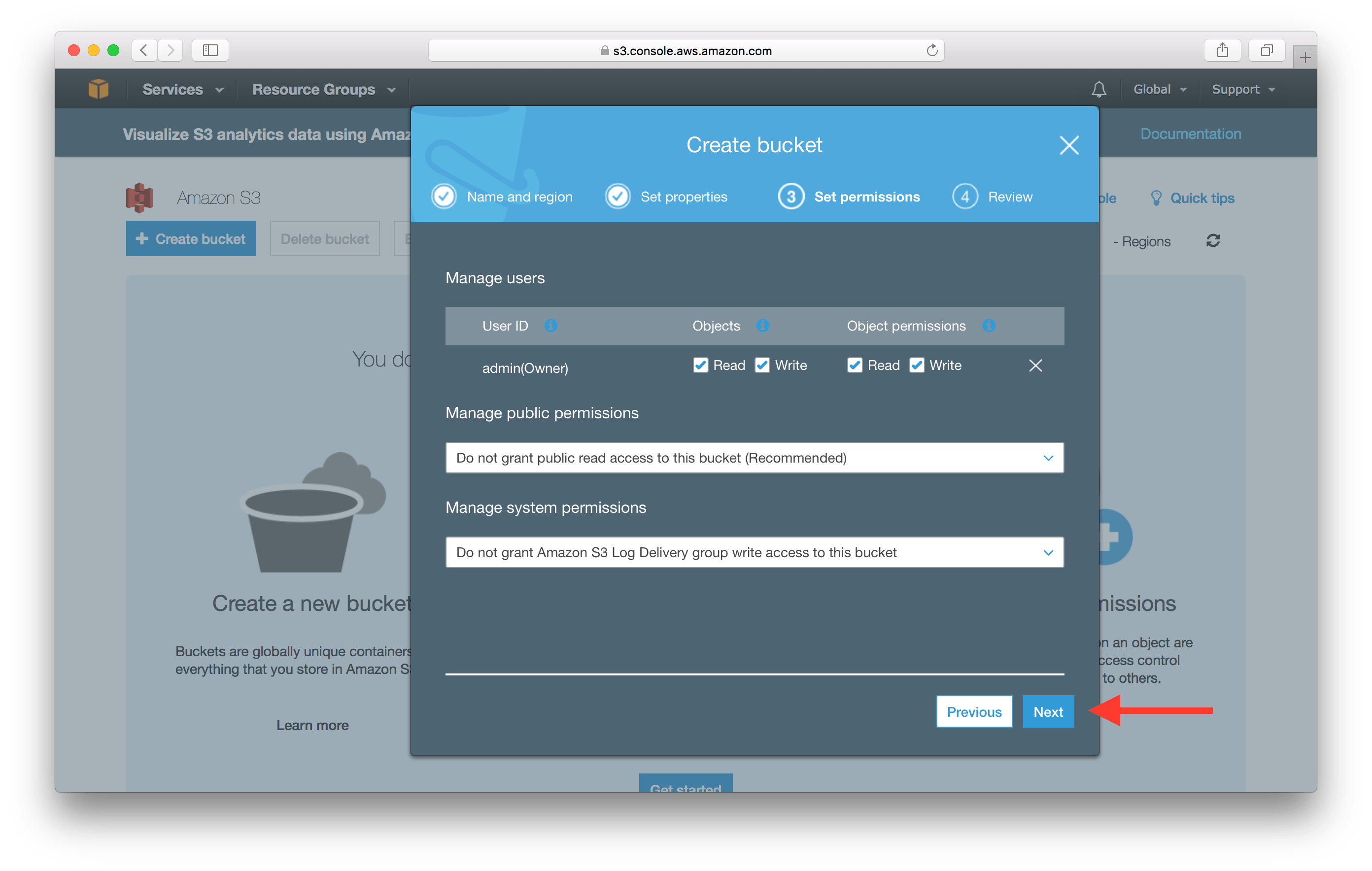 Create an S3 Bucket Serverless & React on AWS