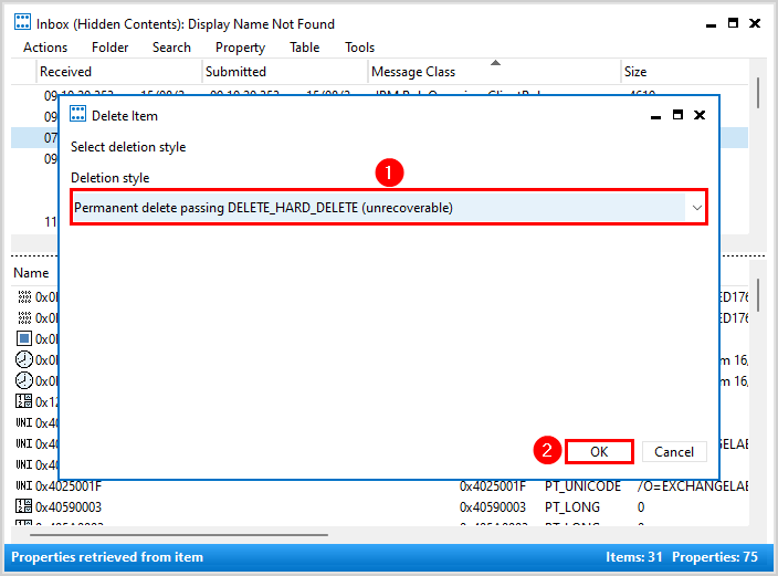 How to delete corrupted hidden Exchange inbox rules using MFCMAPI