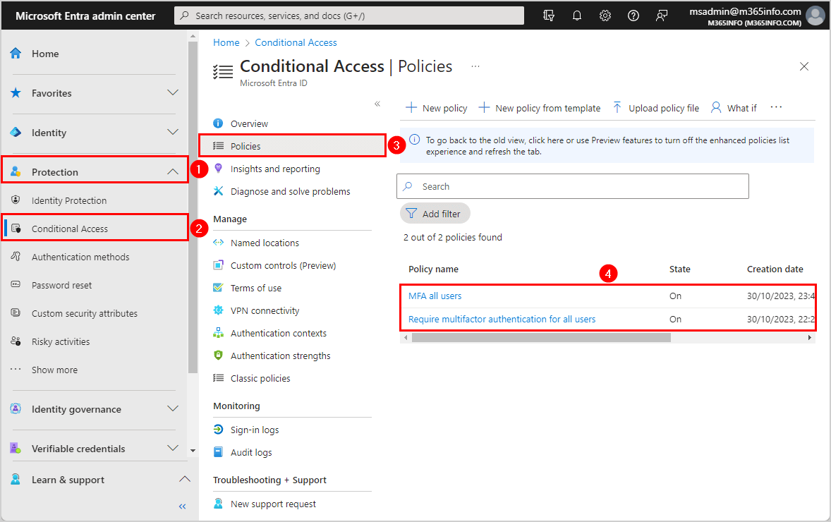 Configure Conditional Access policy in Microsoft Entra o365info