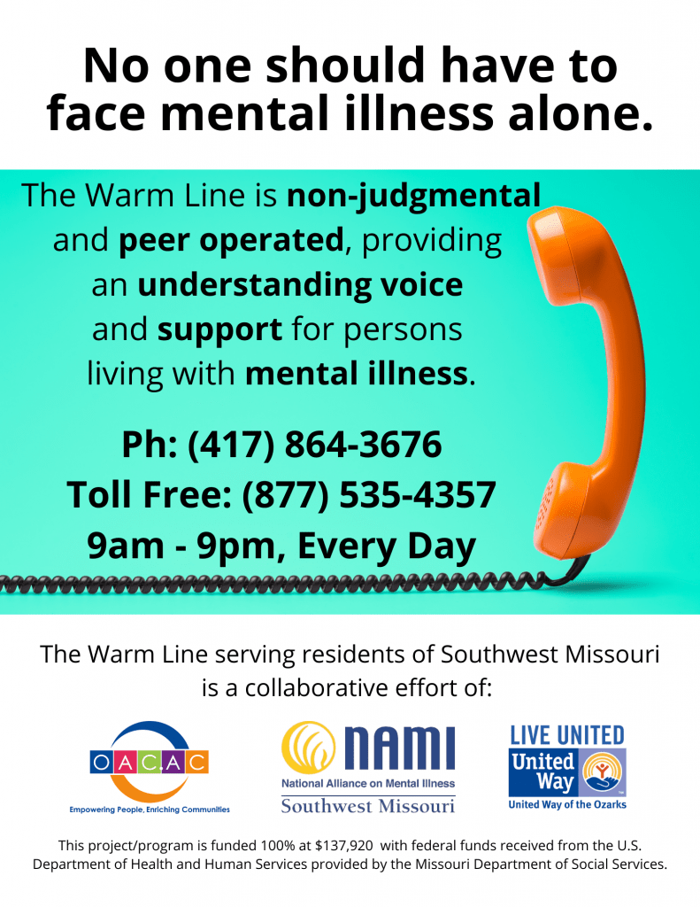 OACAC Warm Line Support