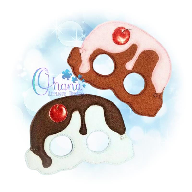 Ice Cream Pretend Mask Ohana Applique Designs