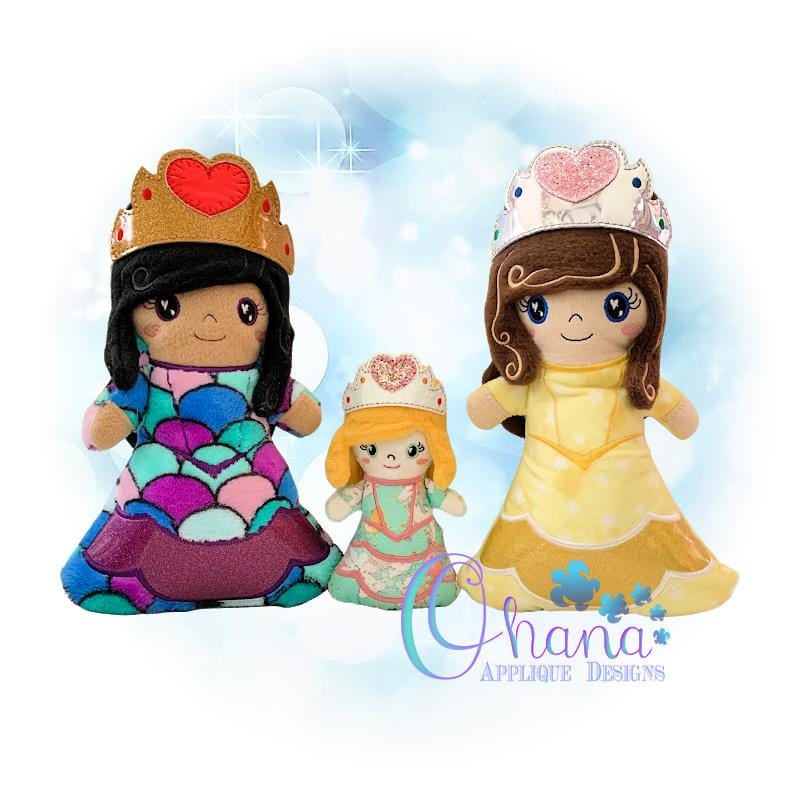 Princess Stuffie Embroidery Design Ohana Applique