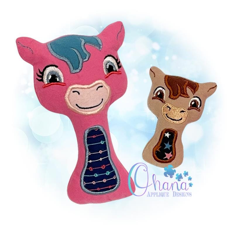 Horse Rattle Embroidery Design Ohana Applique Designs