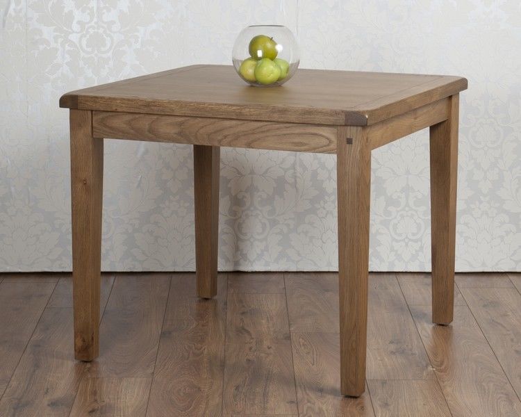 Solid Chunky Rustic Oak Dorset 4 Seater Square Dining Table RRP £399.00!!