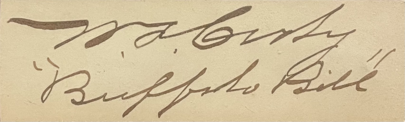 Lot Detail Buffalo Bill Signed Card