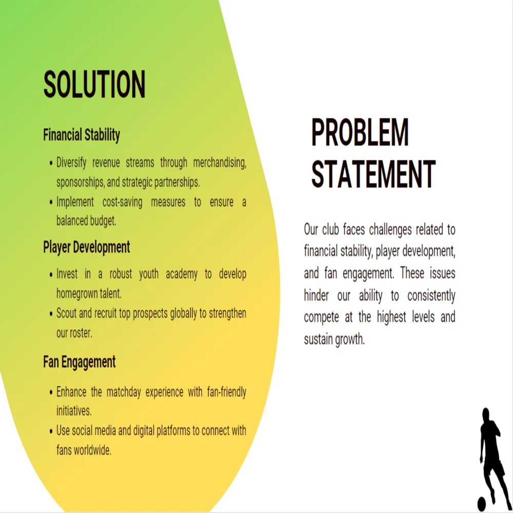 Soccer Club Pitch Deck Template Oak Business Consultant