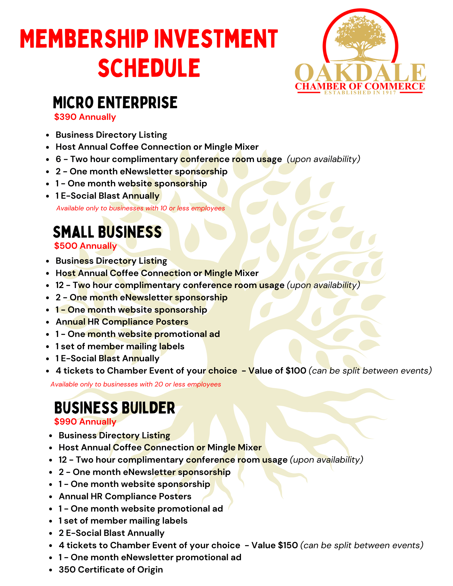 Join the Oakdale Chamber of Commerce Oakdale Chamber of Commerce