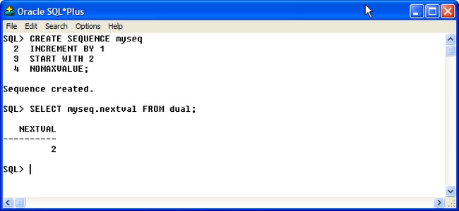 Oracle PL/SQL Sequences