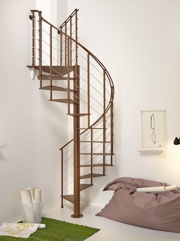 Slim Steel Staircase 130 cm Oak Factor