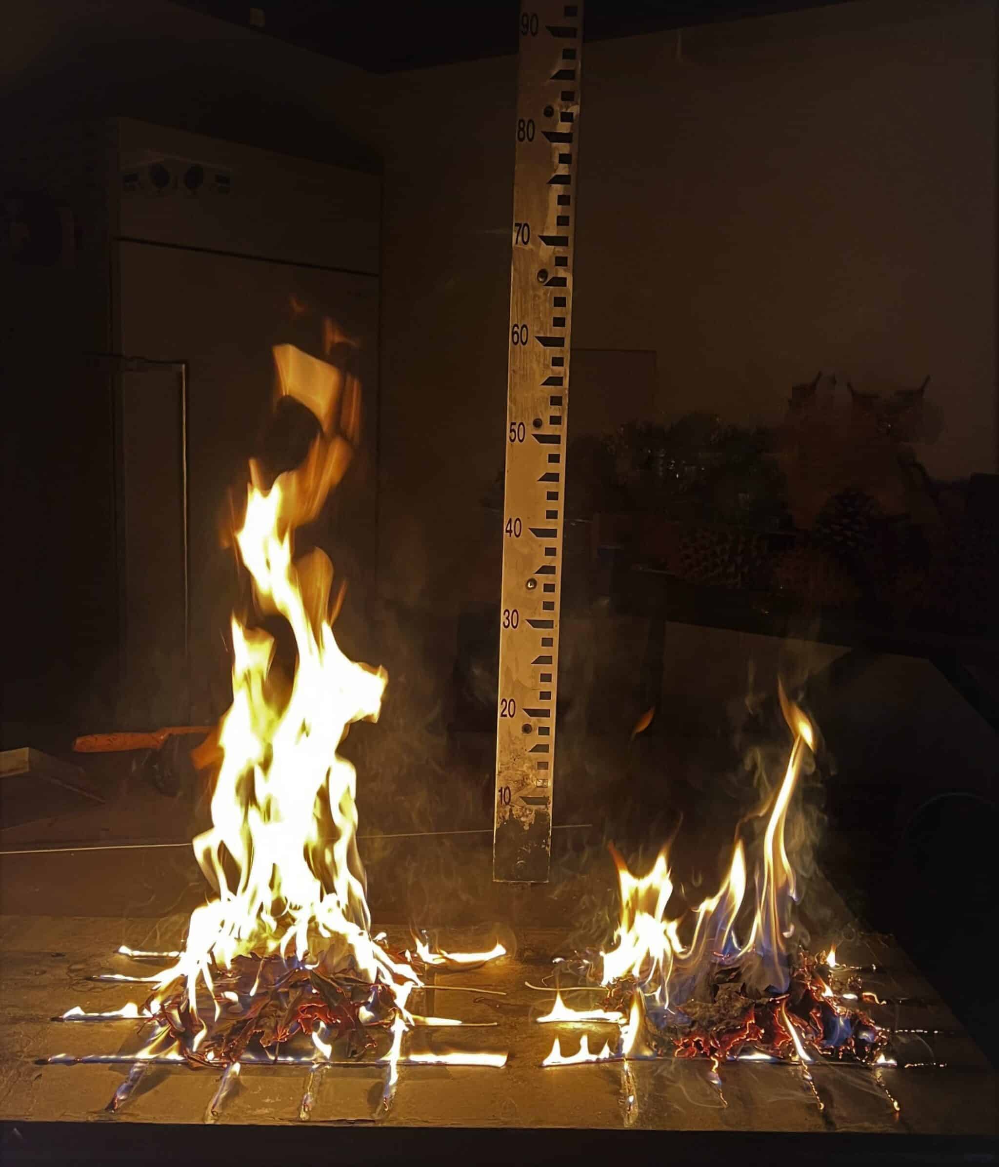 Litter trait driven dampening of flammability following deciduous