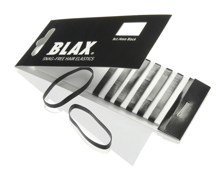 BLAX Hair Elastics Black 4 mm (8 Elastics) Oakhair