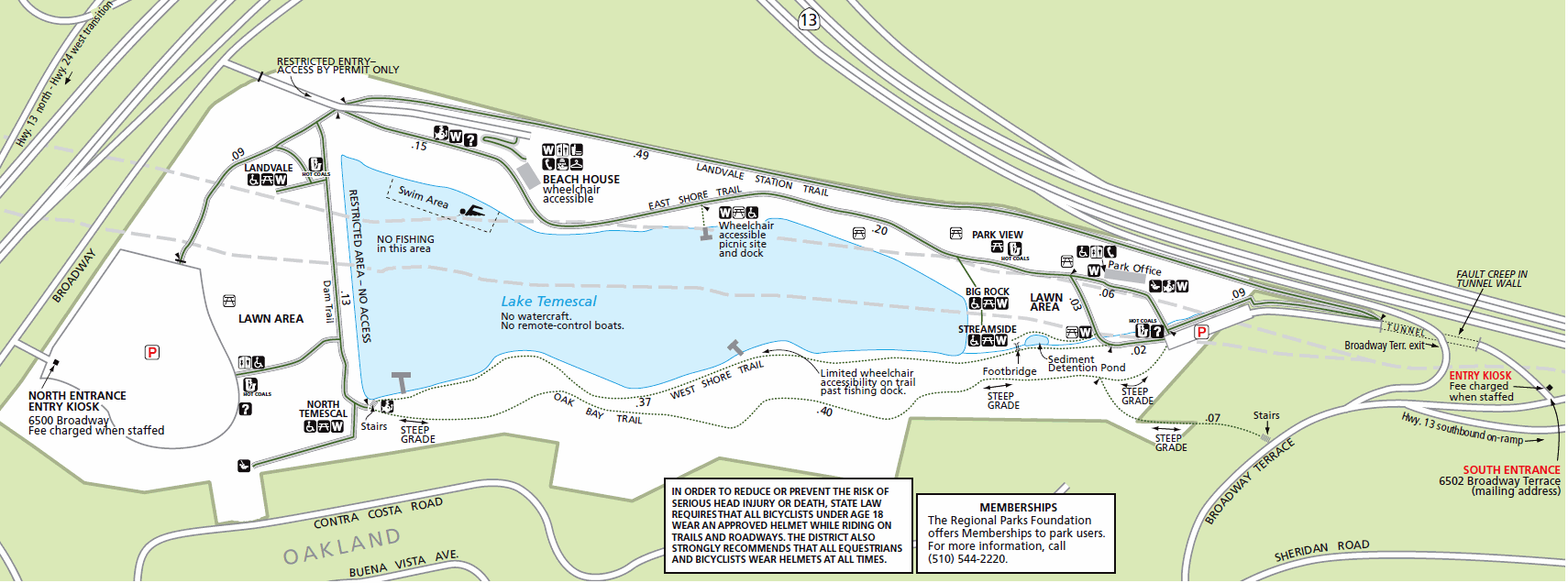 Lake Temescal, the west side Oakland Geology
