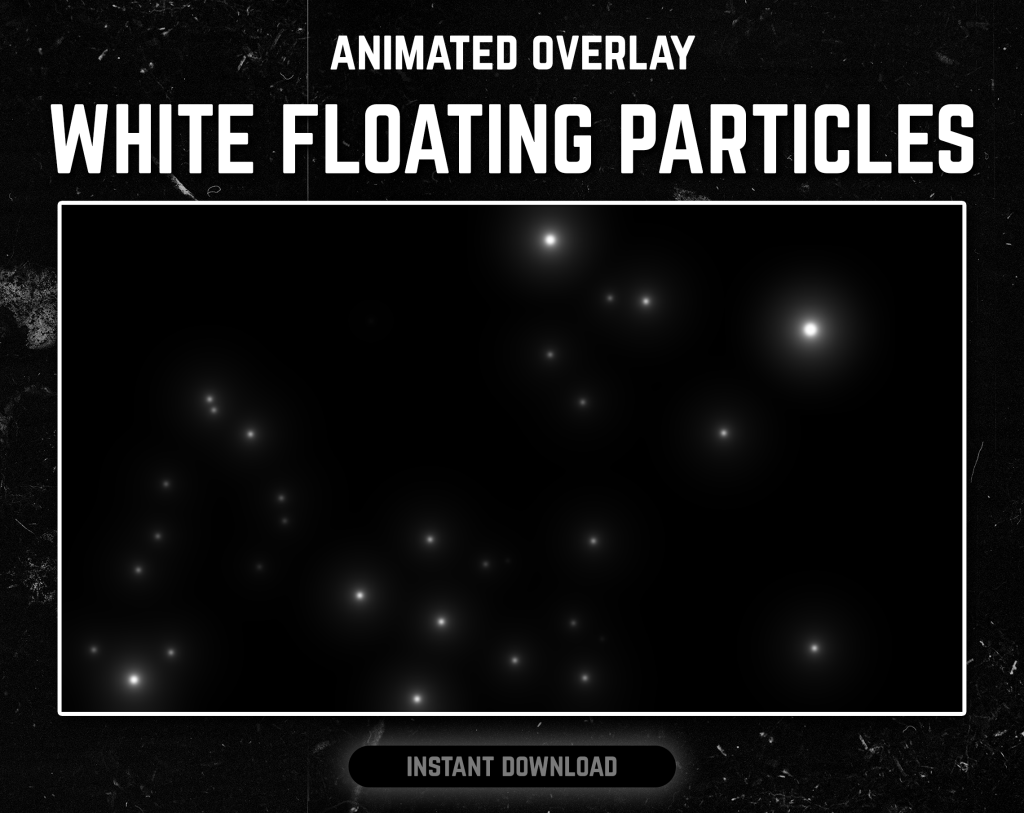 White Floating Particles Animated Stream Decoration Oakway Graphics
