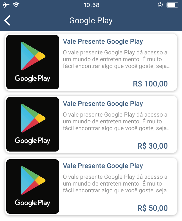 Digio Store Como comprar um vale presente Google Play