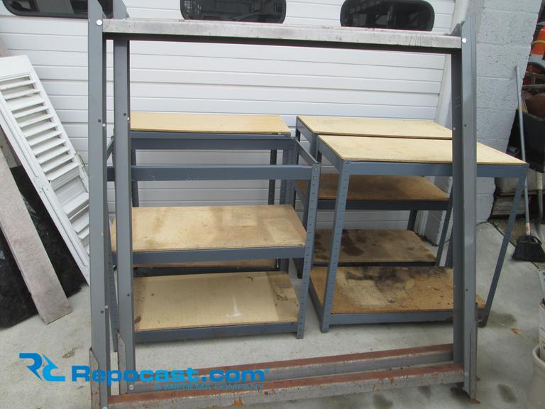 Lot of (4) shelf units, 18" deep x 36"...