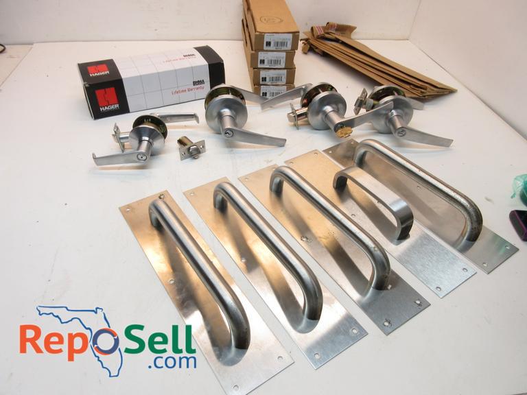 (3) Hager Commercial door handle sets...