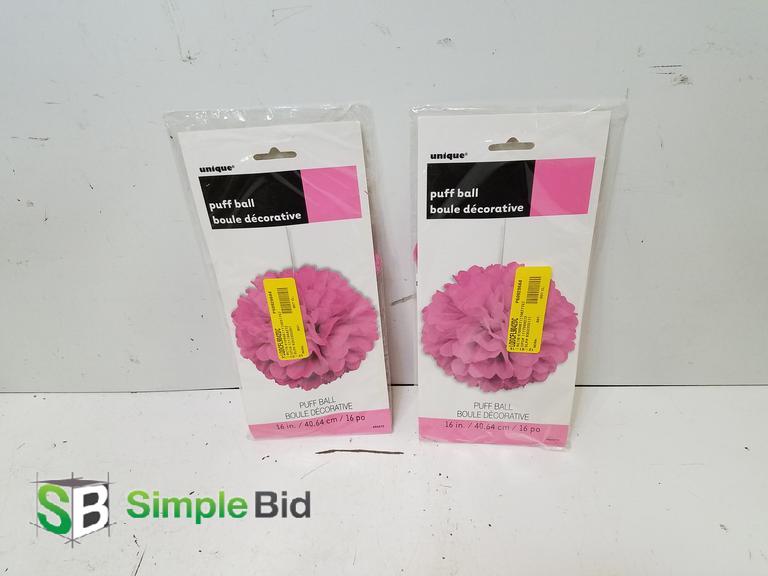SimpleBid Inc. Lot of (2) Unique Puff Ball for...