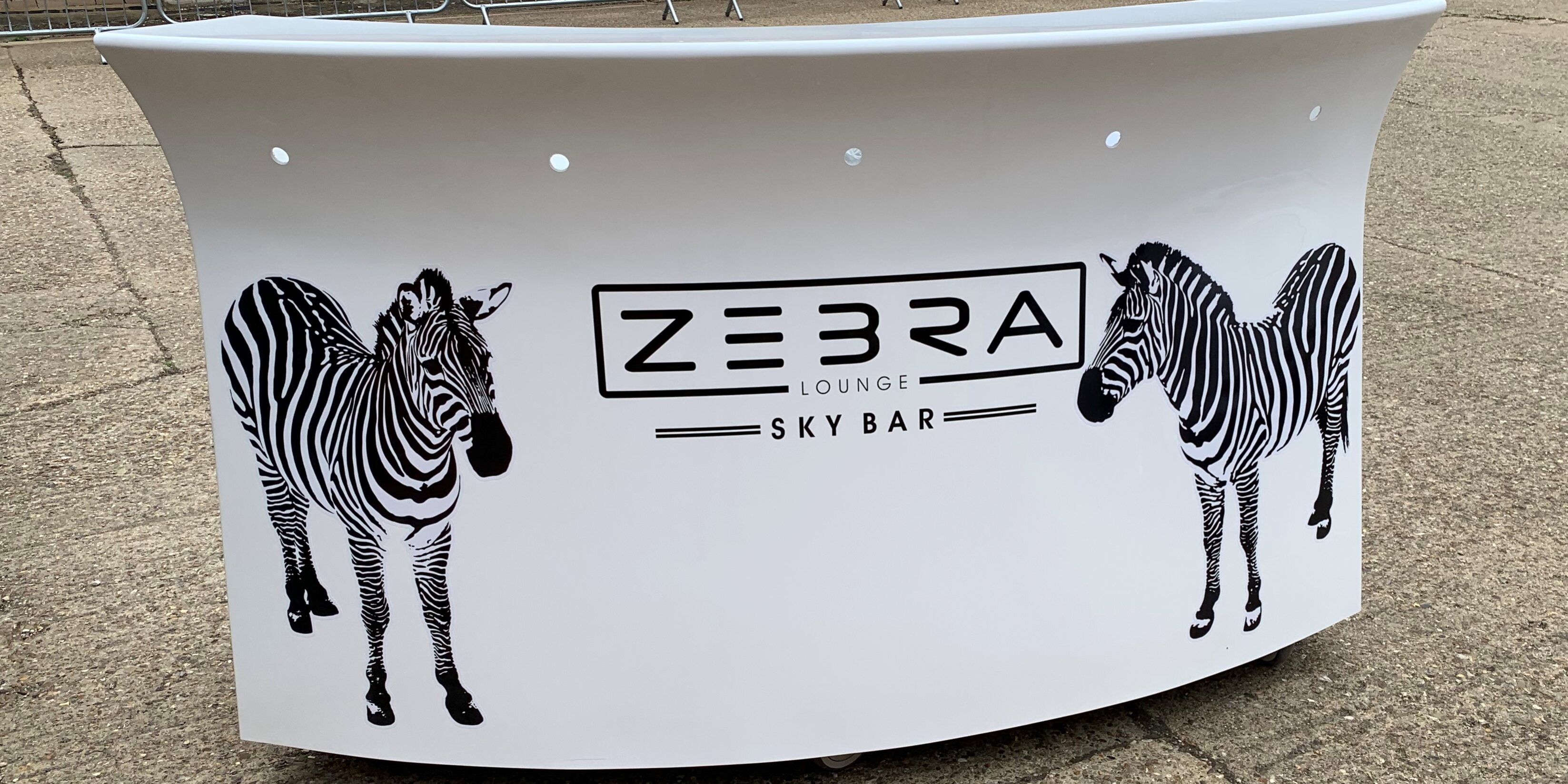 Zebra themed Mobile Bar Oasis Mobile Bars